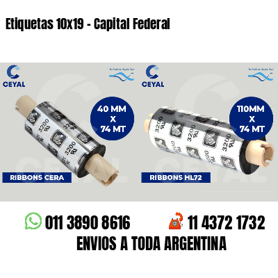 Etiquetas 10x19 - Capital Federal