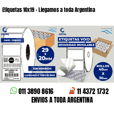 Etiquetas 10x19 - Llegamos a toda Argentina
