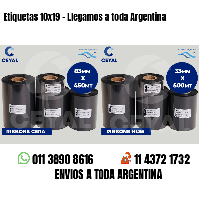 Etiquetas 10x19 - Llegamos a toda Argentina