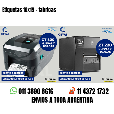 Etiquetas 10x19 - fabricas