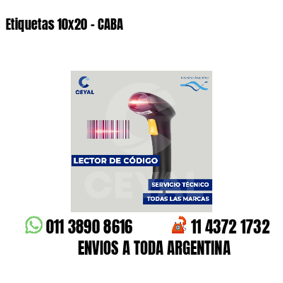 Etiquetas 10x20 - CABA