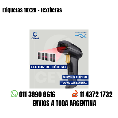 Etiquetas 10x20 - textileras