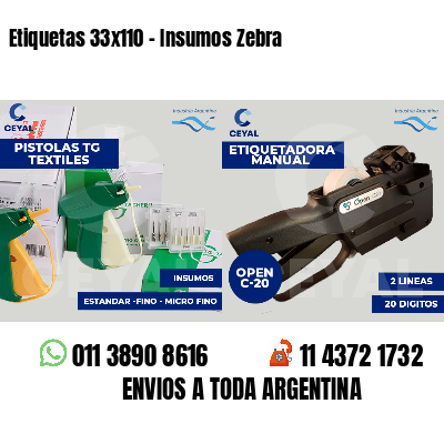 Etiquetas 33x110 - Insumos Zebra 