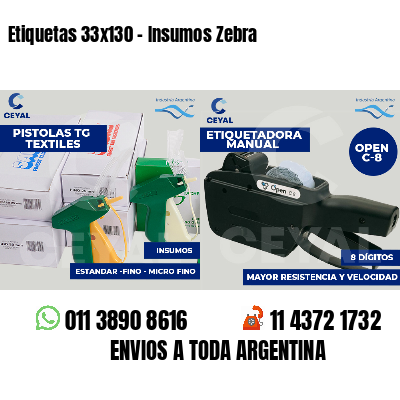 Etiquetas 33x130 - Insumos Zebra 