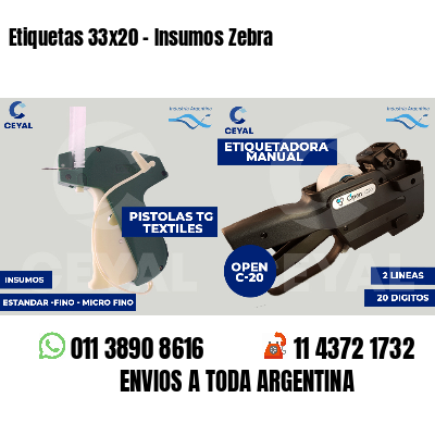 Etiquetas 33x20 - Insumos Zebra