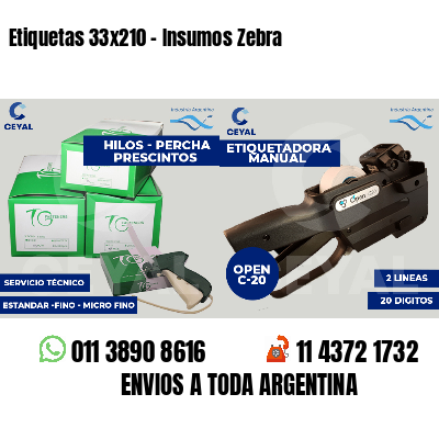 Etiquetas 33x210 - Insumos Zebra