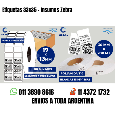 Etiquetas 33x35 - Insumos Zebra 