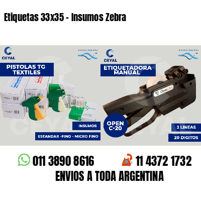 Etiquetas 33x35 - Insumos Zebra 
