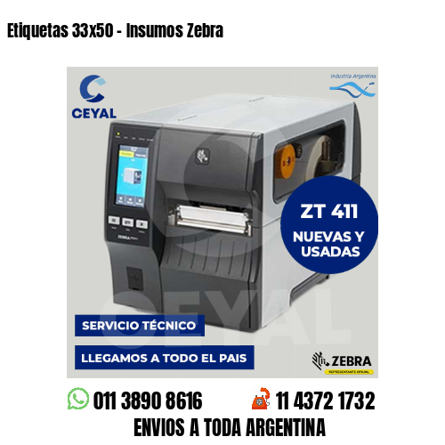 Etiquetas 33×50 – Insumos Zebra