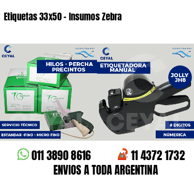 Etiquetas 33x50 - Insumos Zebra 