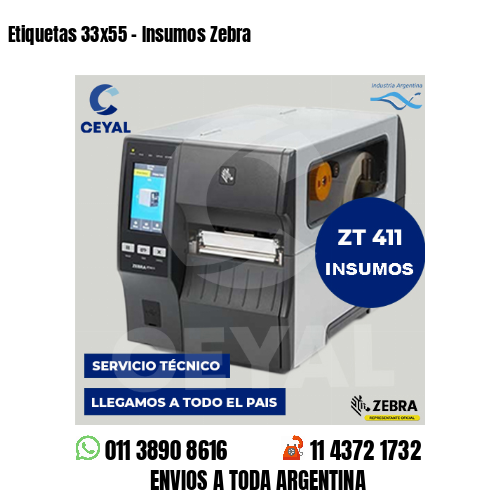 Etiquetas 33×55 – Insumos Zebra