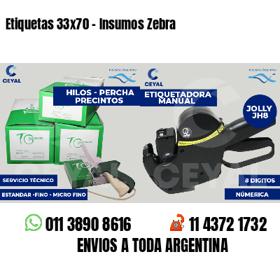 Etiquetas 33x70 - Insumos Zebra