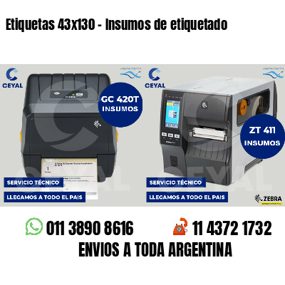 Etiquetas 43x130 - Insumos de etiquetado