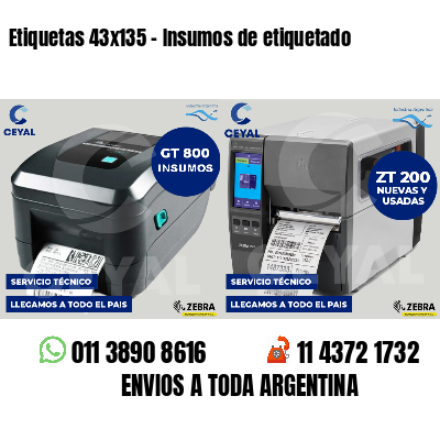 Etiquetas 43x135 - Insumos de etiquetado