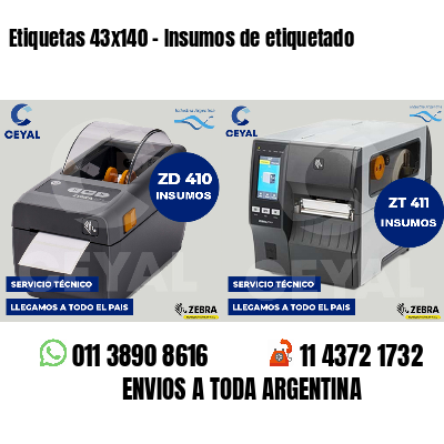 Etiquetas 43x140 - Insumos de etiquetado