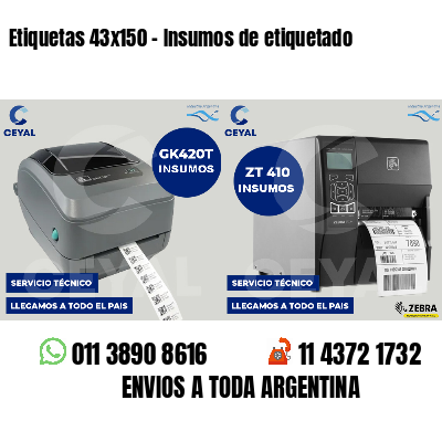 Etiquetas 43x150 - Insumos de etiquetado