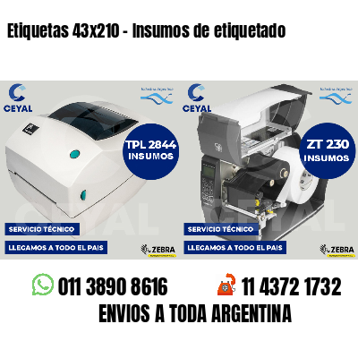 Etiquetas 43x210 - Insumos de etiquetado