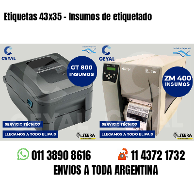 Etiquetas 43x35 - Insumos de etiquetado