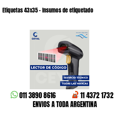 Etiquetas 43x35 - Insumos de etiquetado
