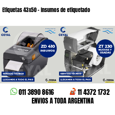 Etiquetas 43x50 - Insumos de etiquetado