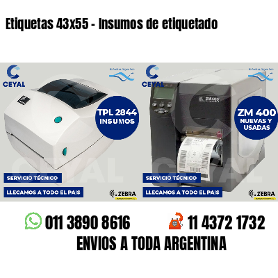 Etiquetas 43x55 - Insumos de etiquetado