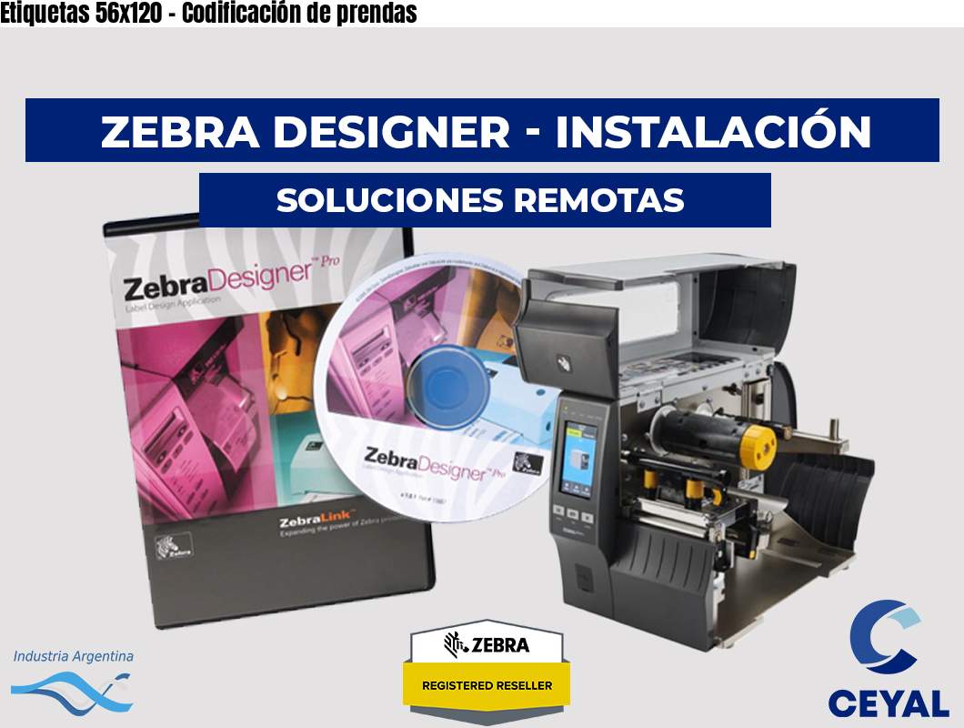 Etiquetas 56x120 - Codificación de prendas