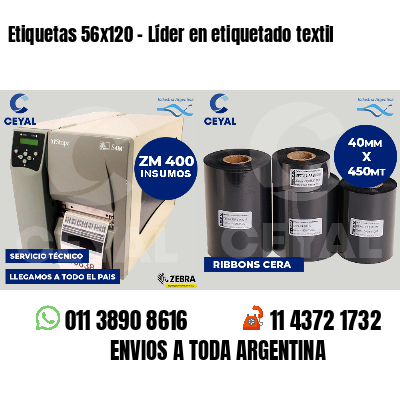Etiquetas 56x120 - Líder en etiquetado textil