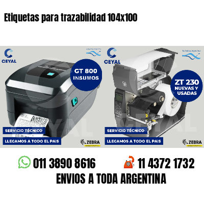 Etiquetas para trazabilidad 104x100