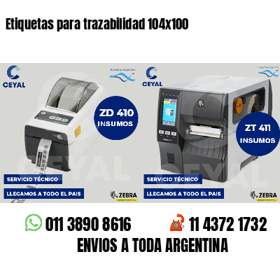 Etiquetas para trazabilidad 104x100