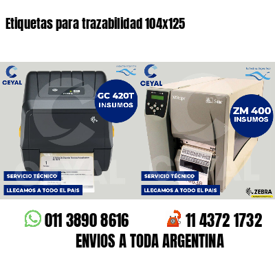 Etiquetas para trazabilidad 104x125