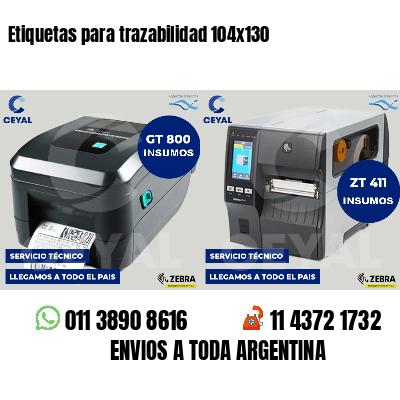 Etiquetas para trazabilidad 104x130