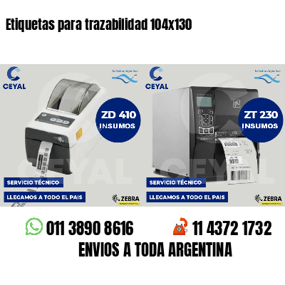 Etiquetas para trazabilidad 104x130