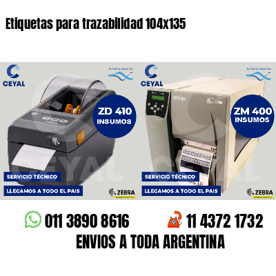 Etiquetas para trazabilidad 104x135