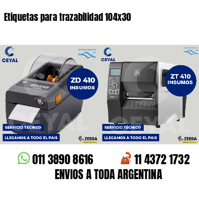 Etiquetas para trazabilidad 104x30