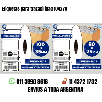 Etiquetas para trazabilidad 104x70