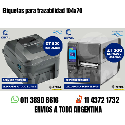 Etiquetas para trazabilidad 104x70