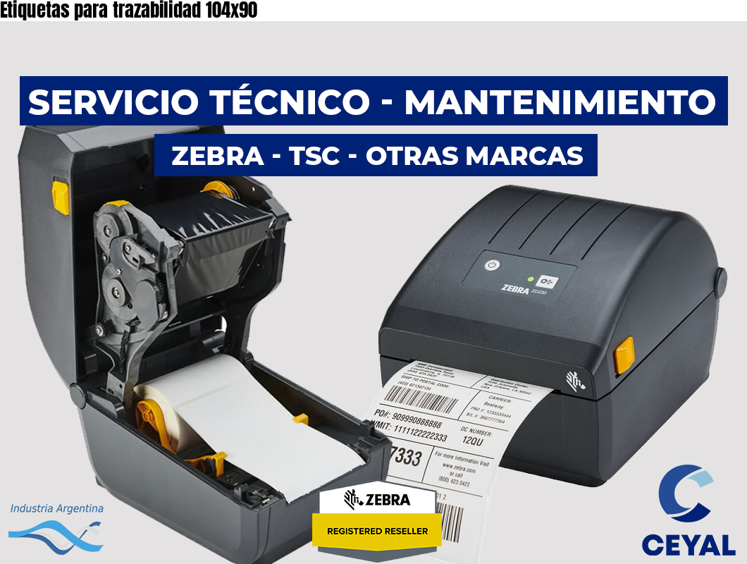 Etiquetas para trazabilidad 104×90