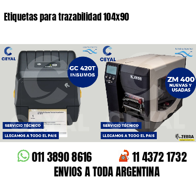 Etiquetas para trazabilidad 104x90