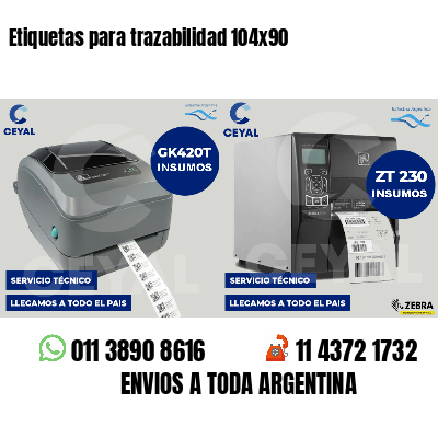 Etiquetas para trazabilidad 104x90