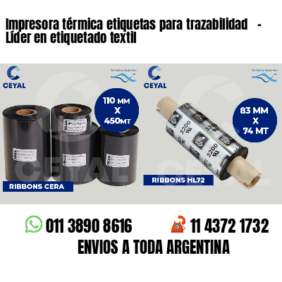 Impresora térmica etiquetas para trazabilidad   - Líder en etiquetado textil