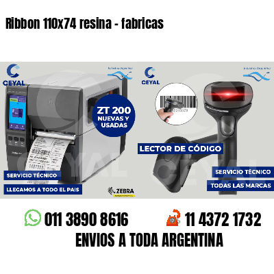 Ribbon 110x74 resina - fabricas