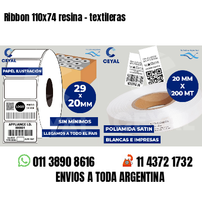 Ribbon 110x74 resina - textileras