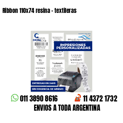 Ribbon 110x74 resina - textileras