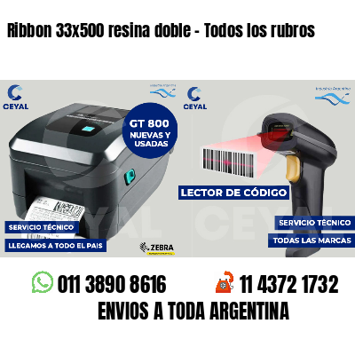 Ribbon 33x500 resina doble - Todos los rubros