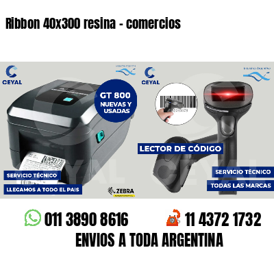 Ribbon 40x300 resina - comercios