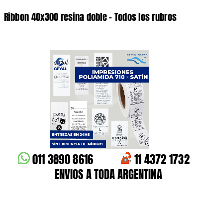 Ribbon 40x300 resina doble - Todos los rubros