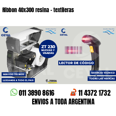 Ribbon 40x300 resina - textileras