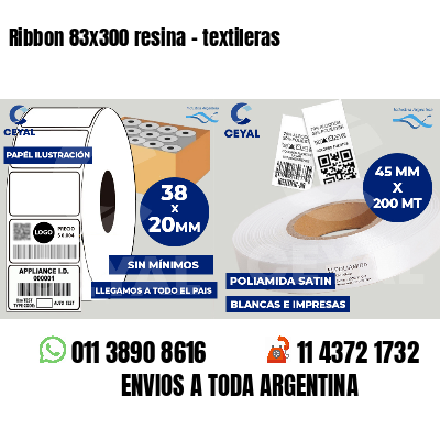 Ribbon 83x300 resina - textileras