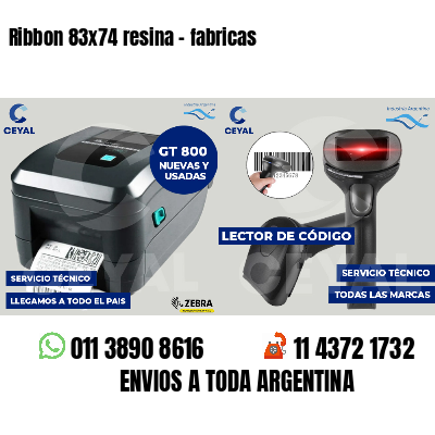 Ribbon 83x74 resina - fabricas