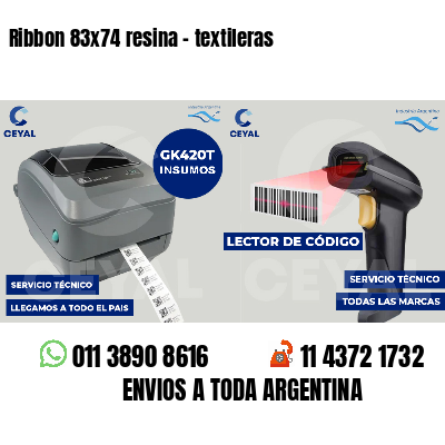 Ribbon 83x74 resina - textileras